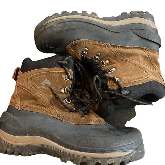 Ozark Trails hiking boots high top size 9 leather style MNOT 4390502 insulated - Picture 1 of 5